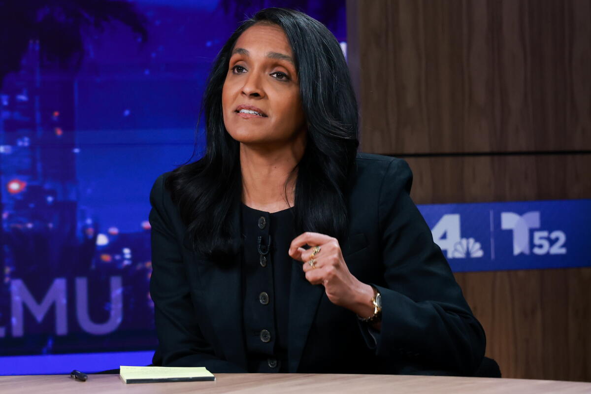 Councilor Nithya Raman during the debate.