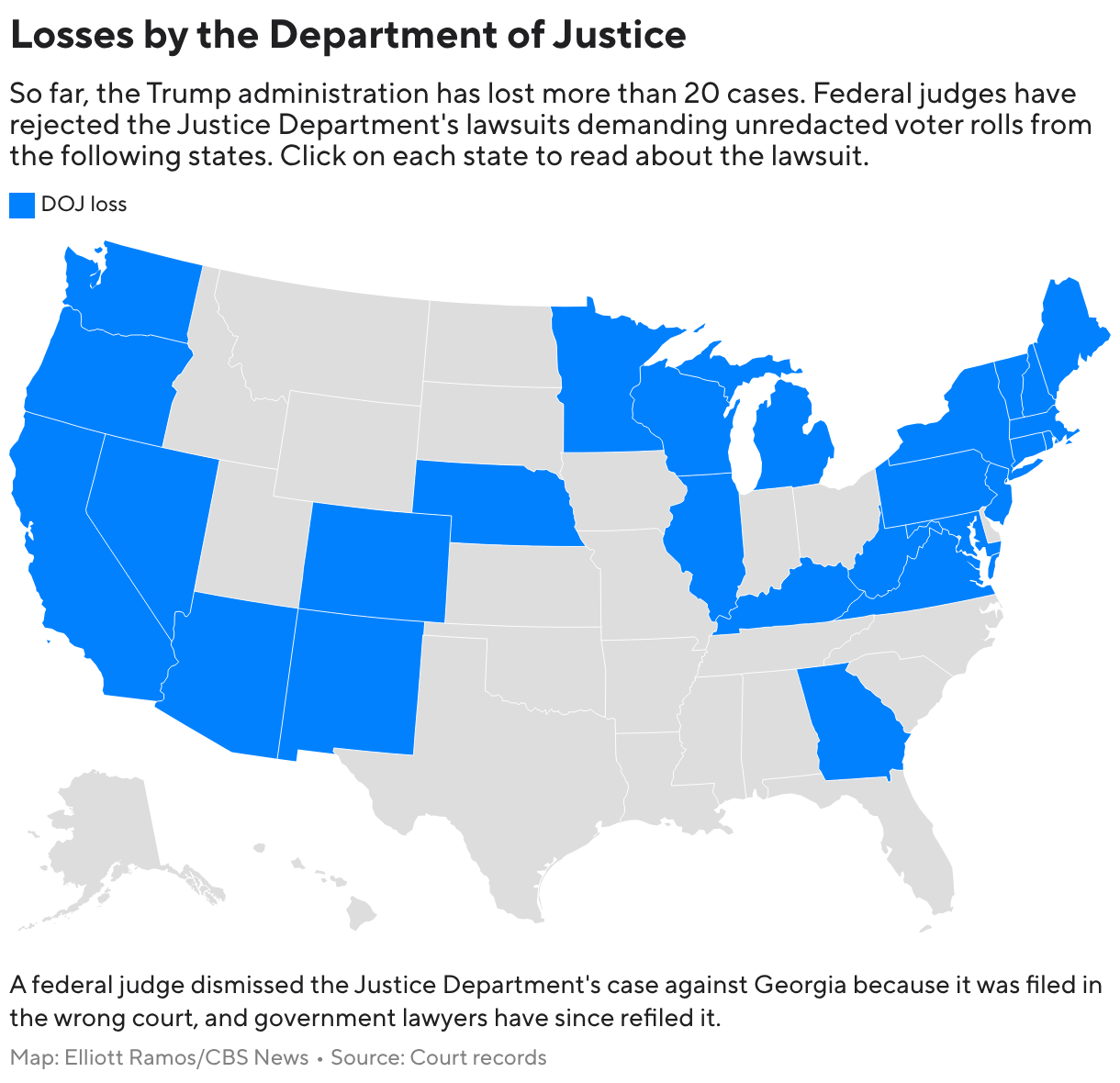 Losses of the Ministry of Justice (Choropleth Map)