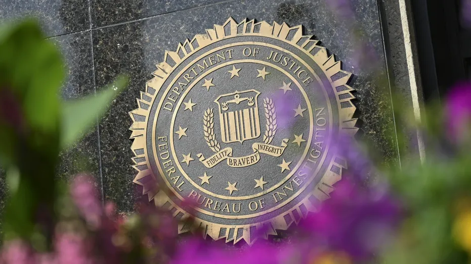 Logo on the headquarters building of the Federal Bureau of Investigation
