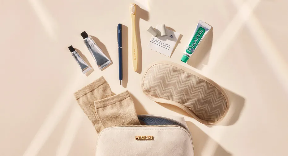 Delta is introducing a new Missoni amenity kit featuring Grown Alchemist skin care and Marvis dental products starting November 3.