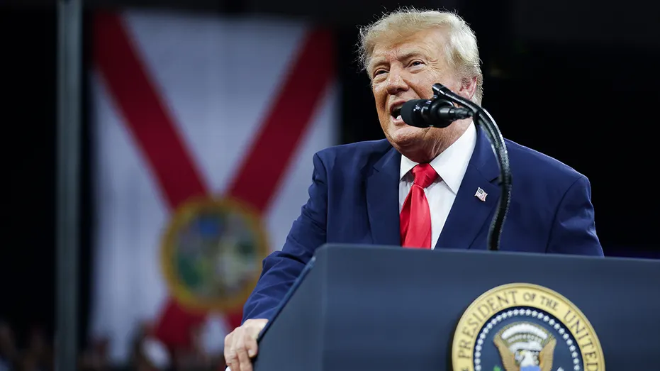 President Trump delivered his remarks at a Florida rally